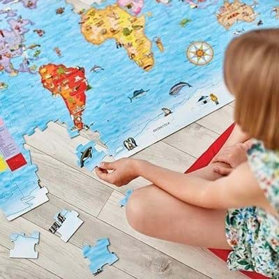 Puzzle si poster Harta lumii (limba engleza 150 piese) WORLD MAP PUZZLE & POSTER [6]
