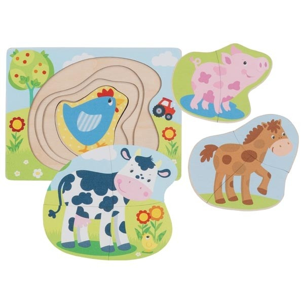 Puzzle stratificat Animale de la ferma [1]