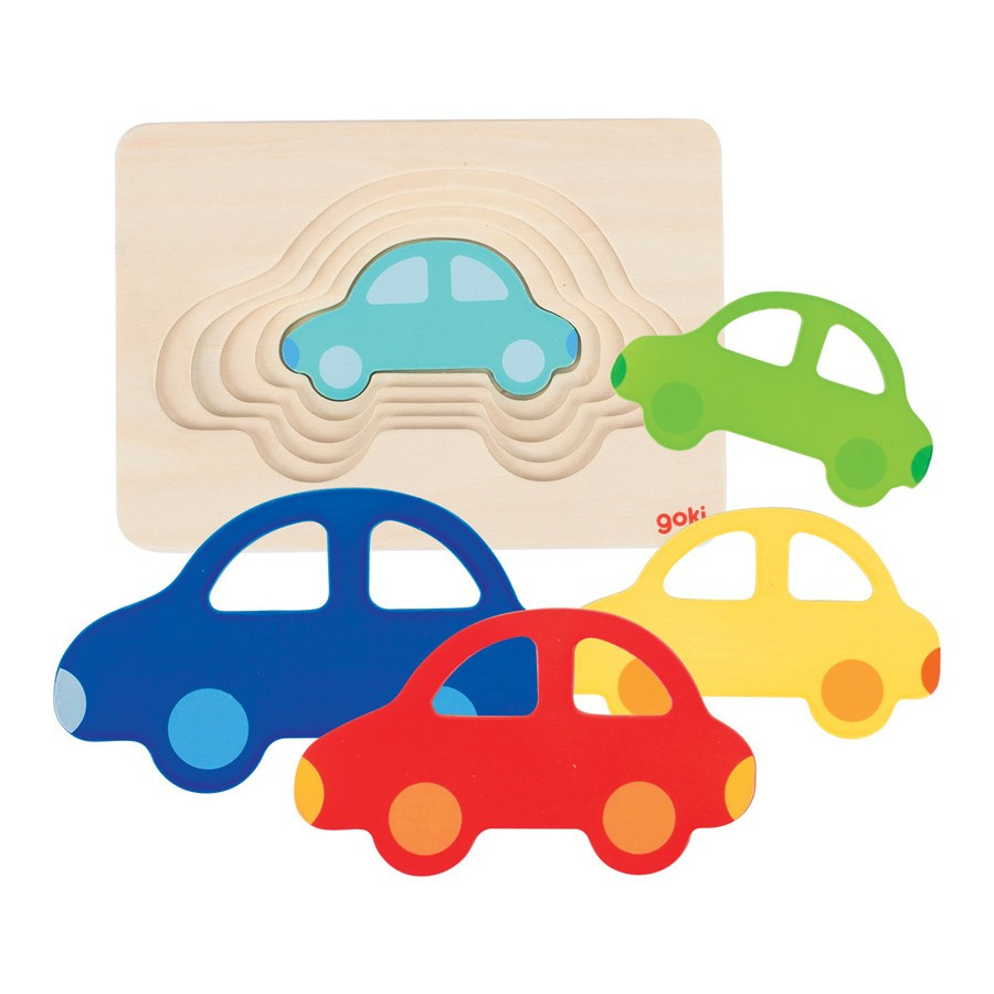 Puzzle stratificat Masinute colorate [1]