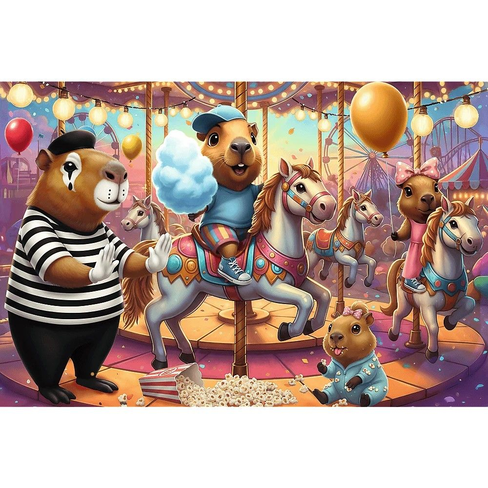 Puzzle trefl 100 capibara in vacanta copii varsta 5 ani - 10 ani [2]
