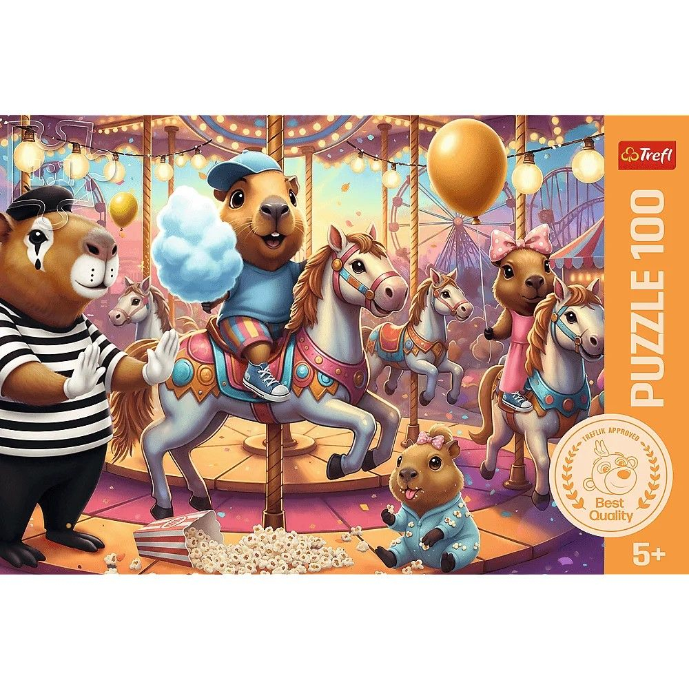 Puzzle trefl 100 capibara in vacanta copii varsta 5 ani - 10 ani [3]