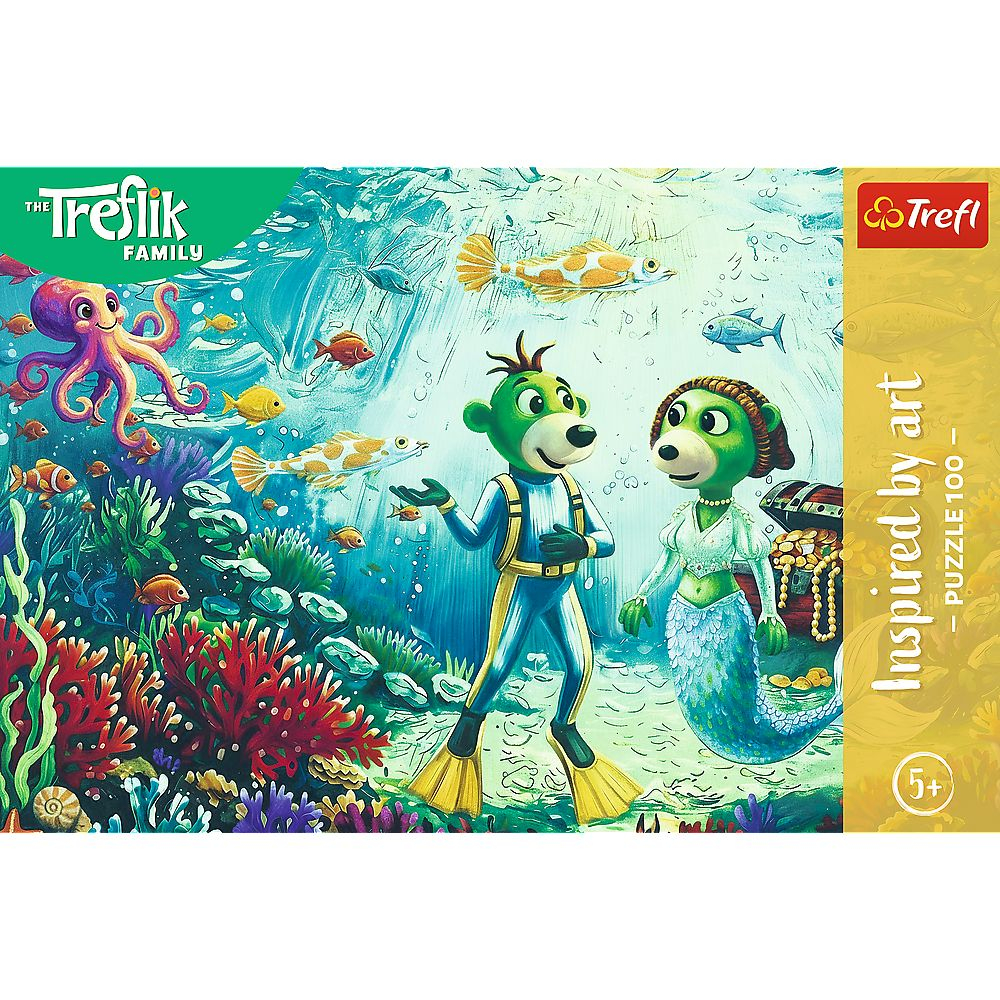 Puzzle trefl 100 familia treflik inspirat de arta magia adancurilor copii varsta 5 ani - 10 ani [3]