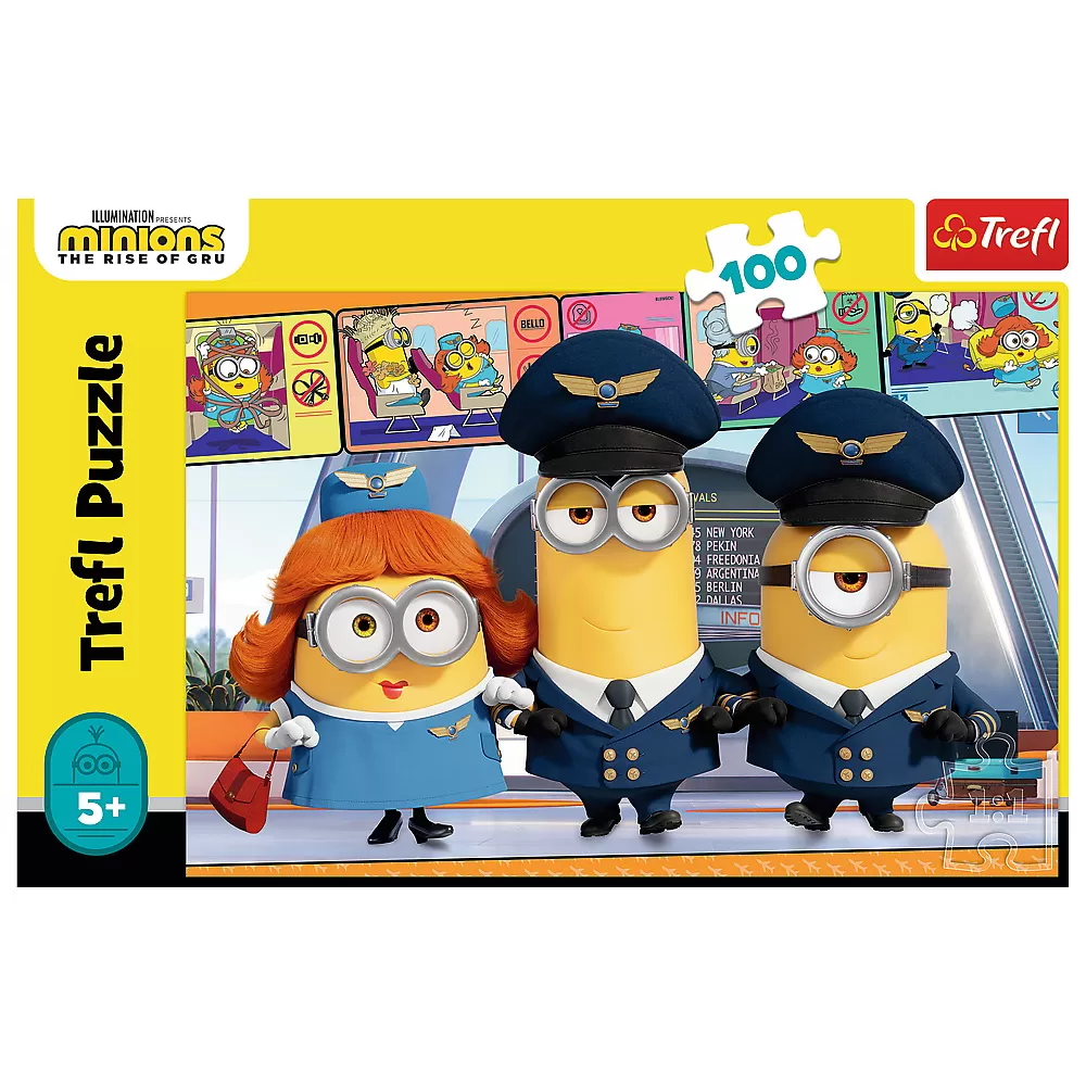 Puzzle trefl 100 piese minionii la aeroport [3]