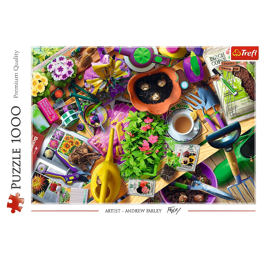 Puzzle trefl 1000 aranjarea gradinii artist andrew farley [3]