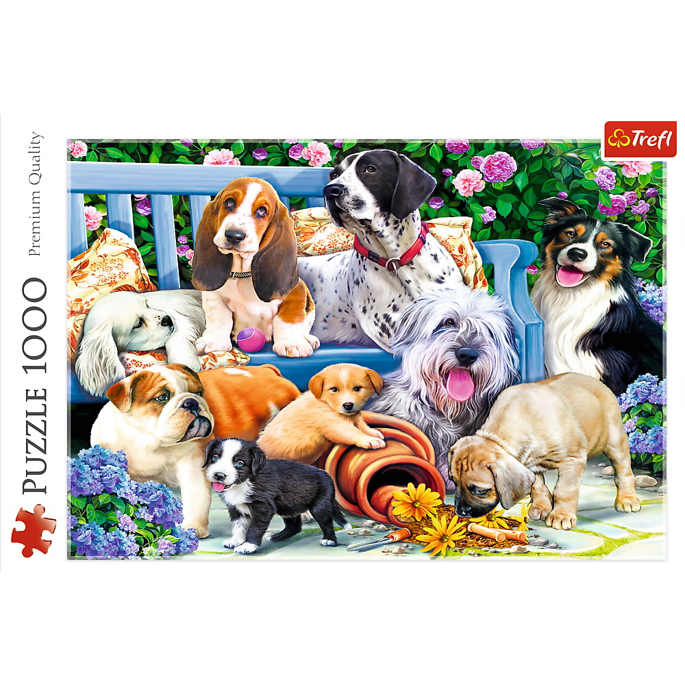 Puzzle trefl 1000 caini in gradina [3]