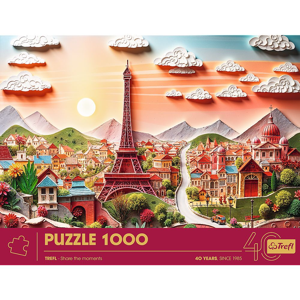 Puzzle trefl 1000 editia aniversara 40 de ani 3d paris [3]