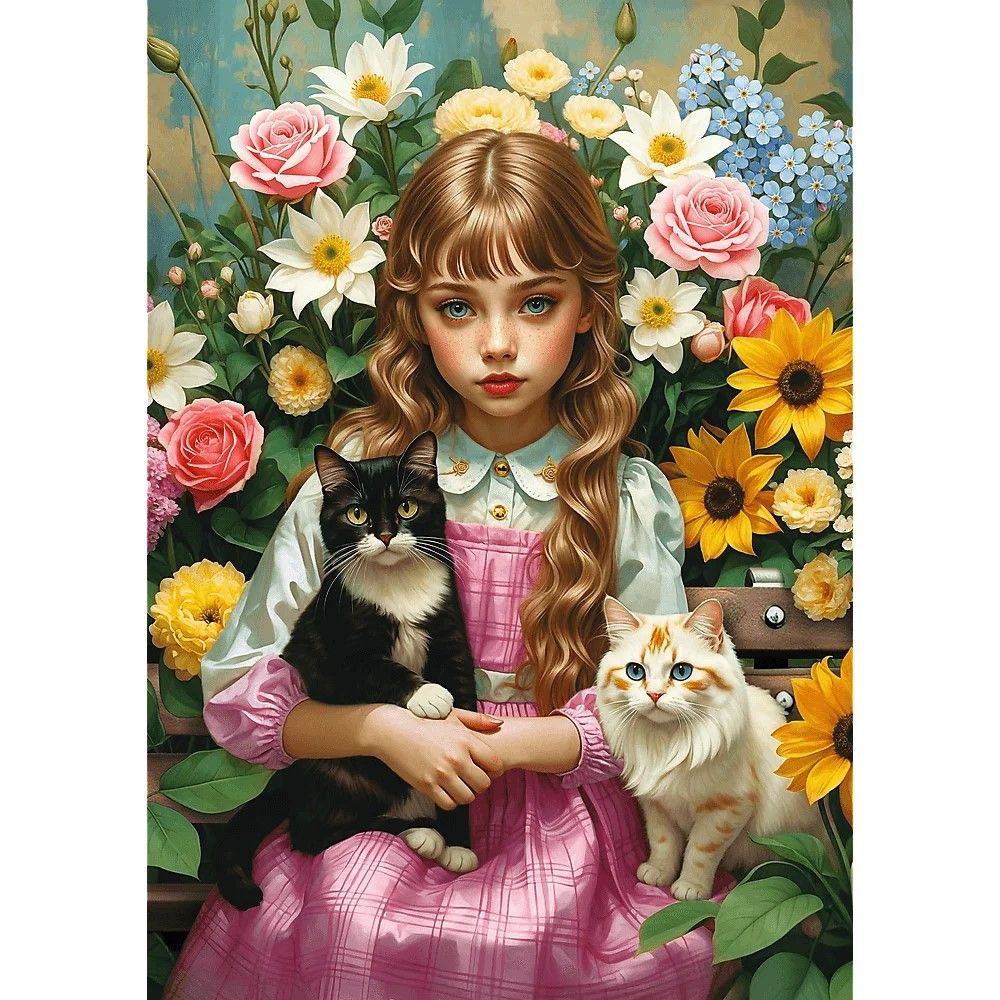 Puzzle trefl 1000 fata cu pisici copii varsta 12 ani - +15 ani [2]