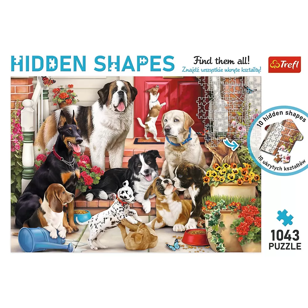Puzzle trefl 1000 forme ascunse catelusii draguti, copii varsta 14 ani pana la +15 ani [3]