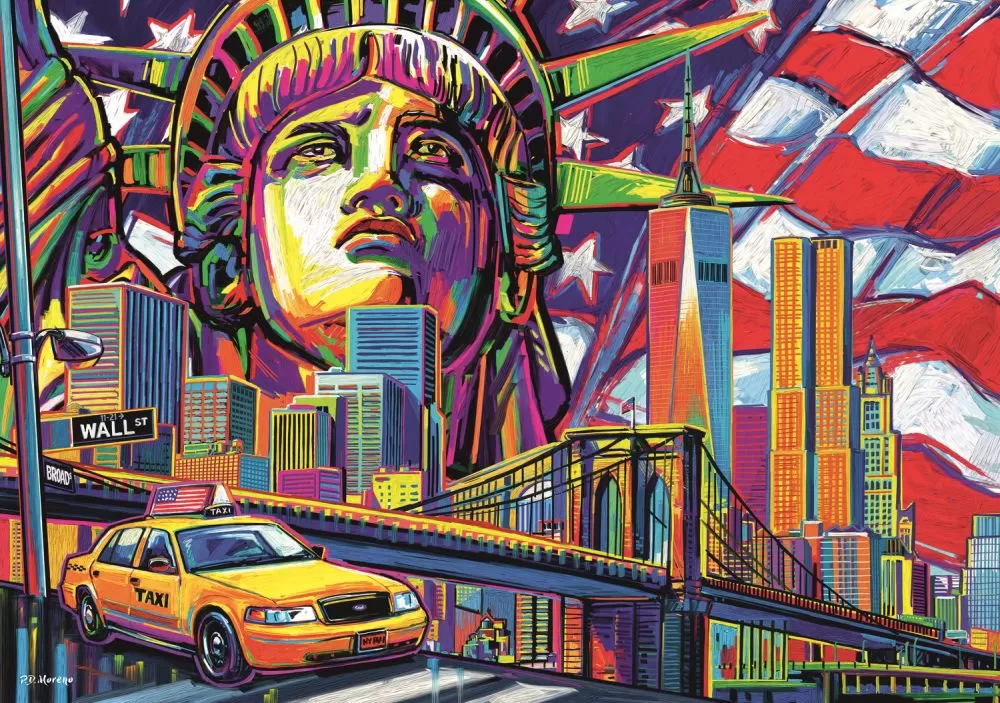 Puzzle trefl 1000 new york in culori [2]