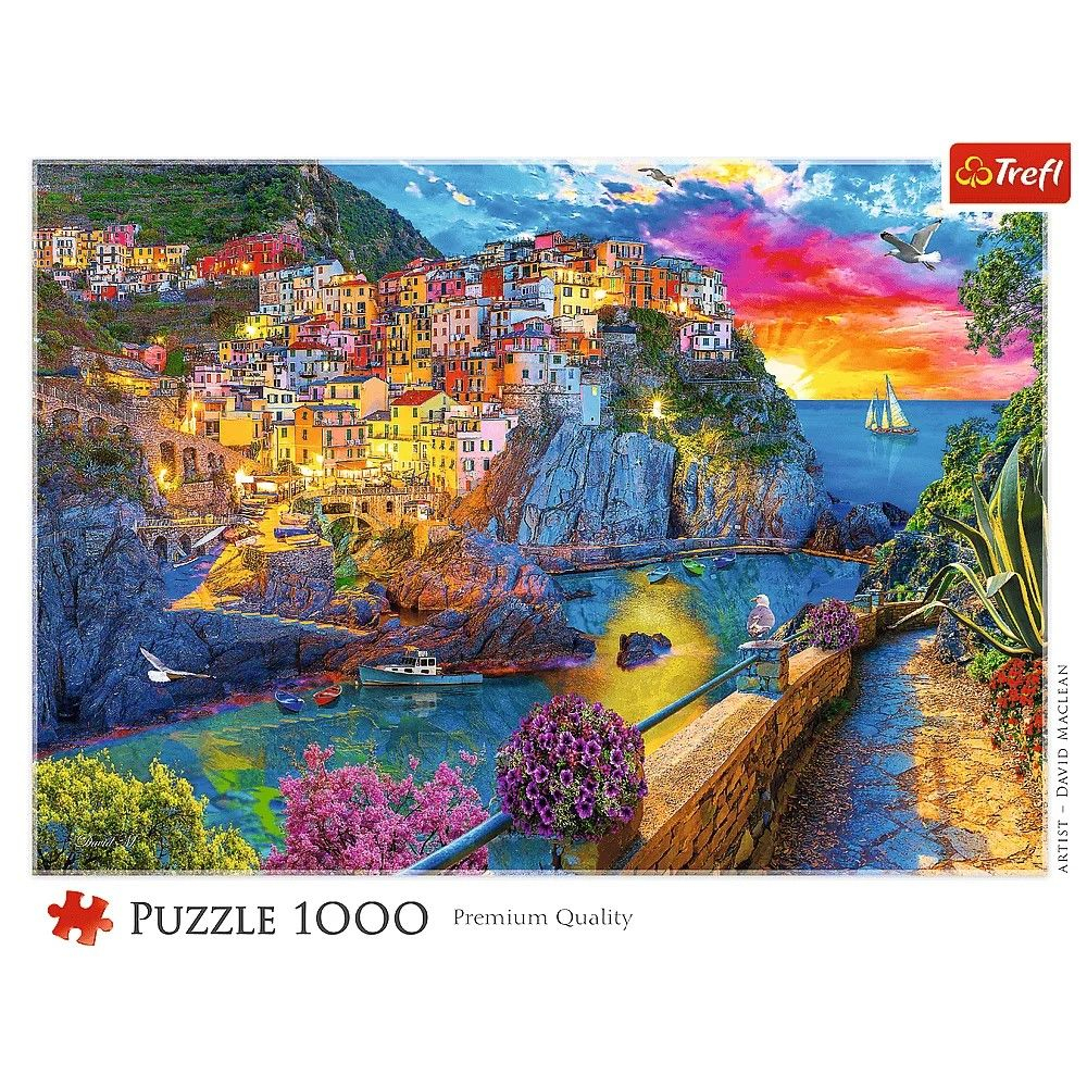 Puzzle trefl 1000 o plimbare de seara prin cinque terre copii varsta 12 ani - +15 ani [3]