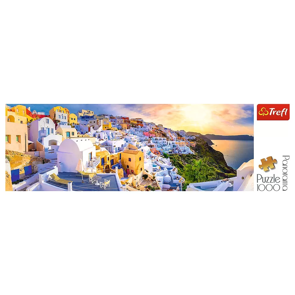 Puzzle trefl 1000 panorama apus in santorini [3]