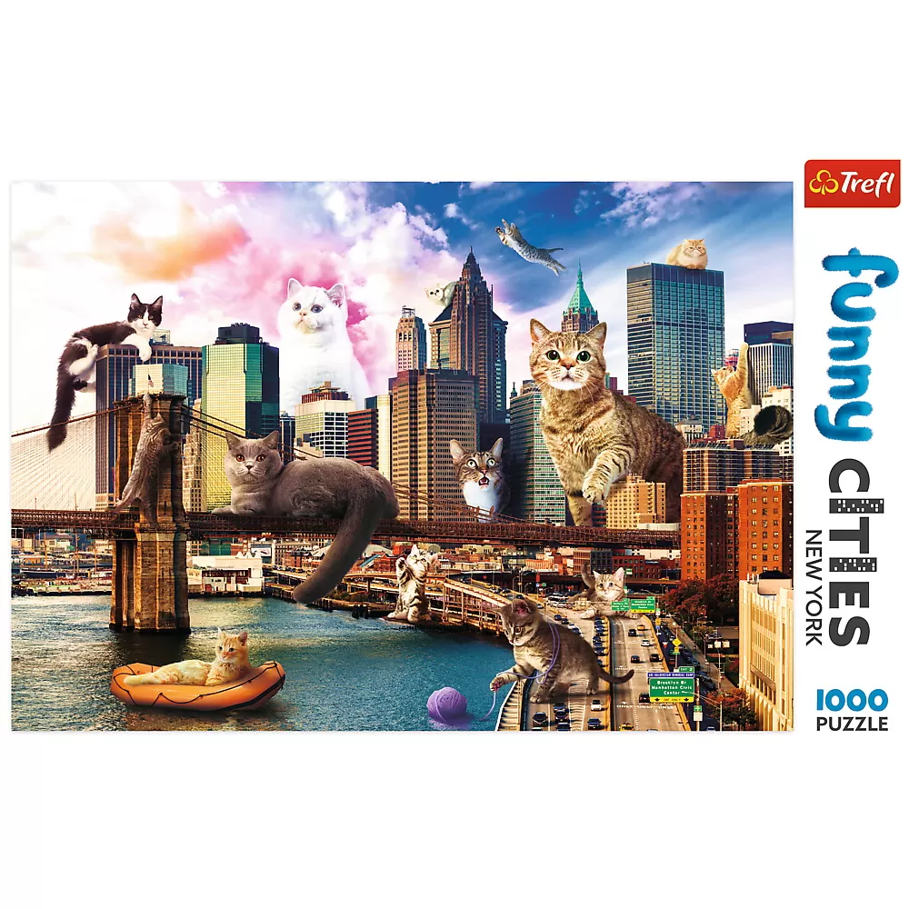 Puzzle trefl 1000 pisicute la new york [3]