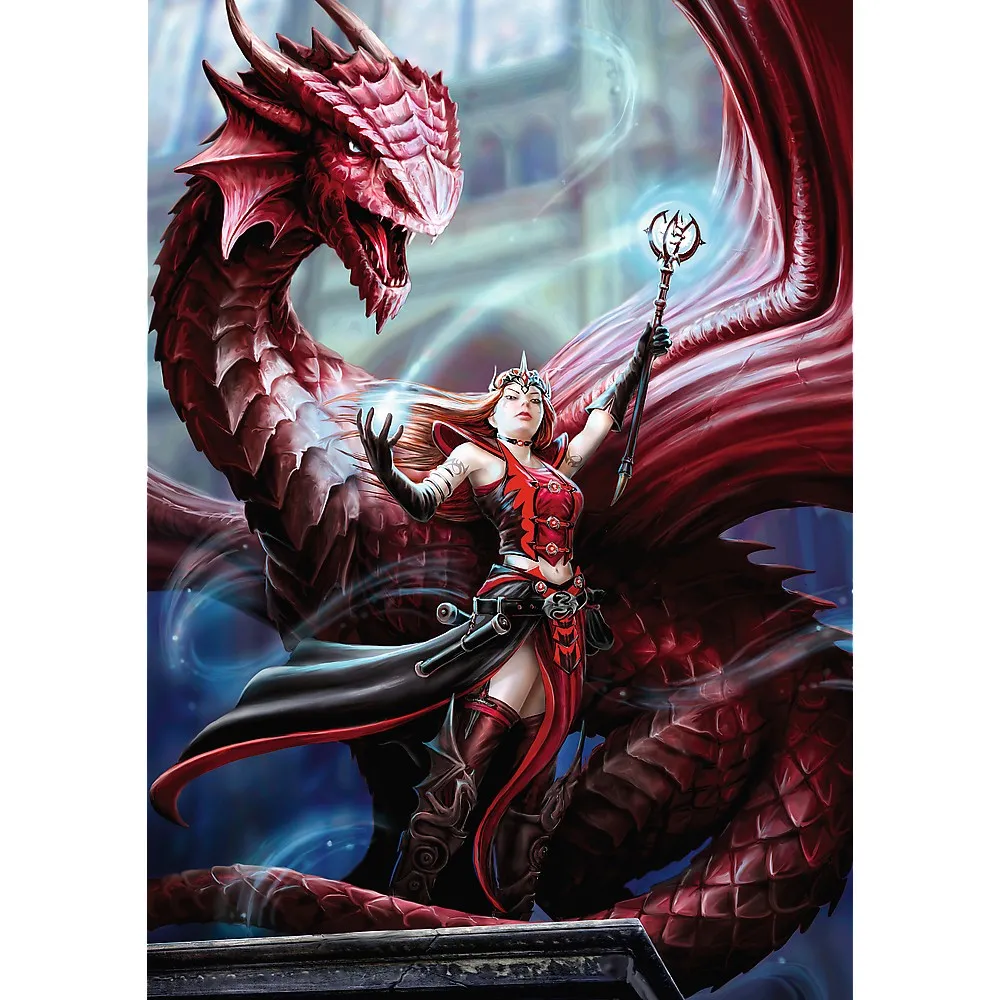 Puzzle trefl 1000 premium plus fantasy vrajitoarea scarlet si dragonul [2]