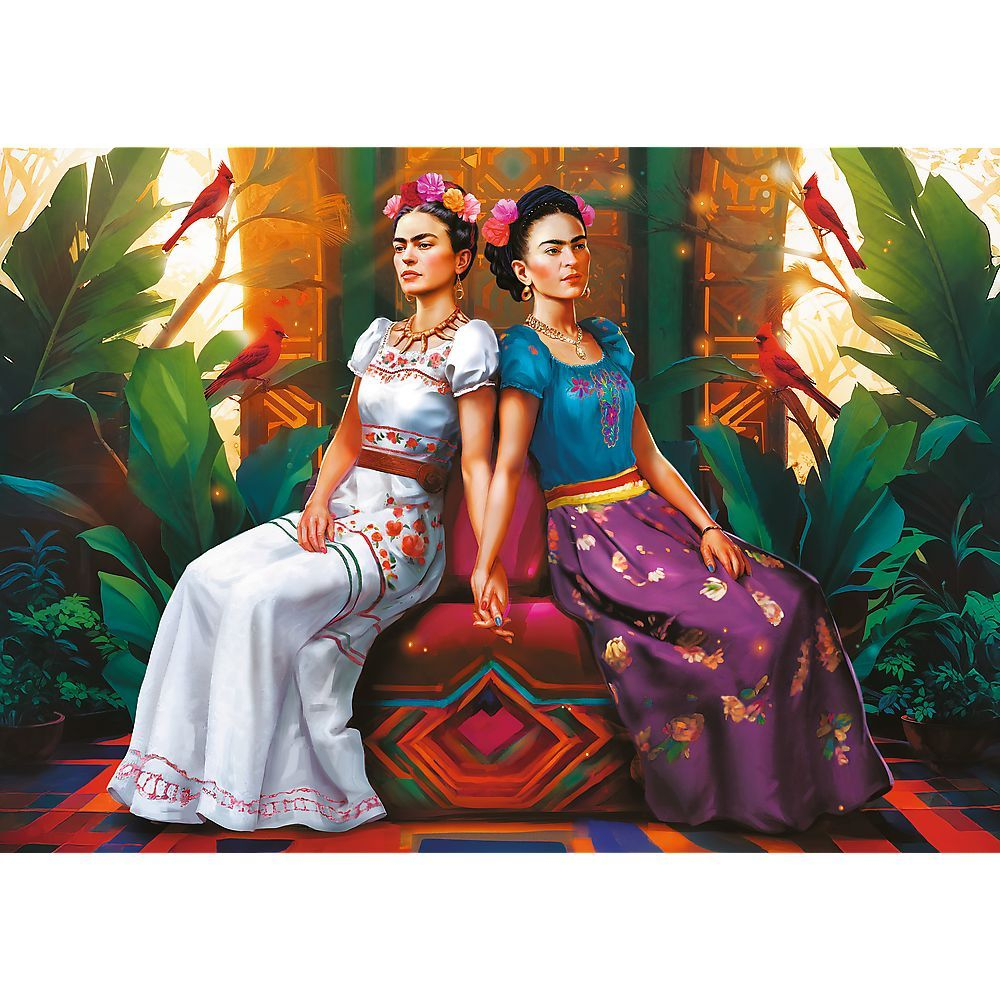 Puzzle trefl 1000 premium plus frida kahlo doua fete copii varsta 12 ani - +15 ani [2]