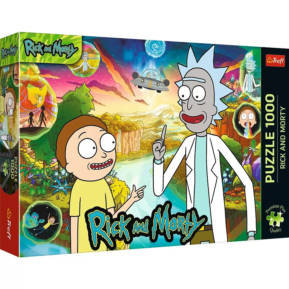 Puzzle trefl 1000 premium plus rick si morty [1]