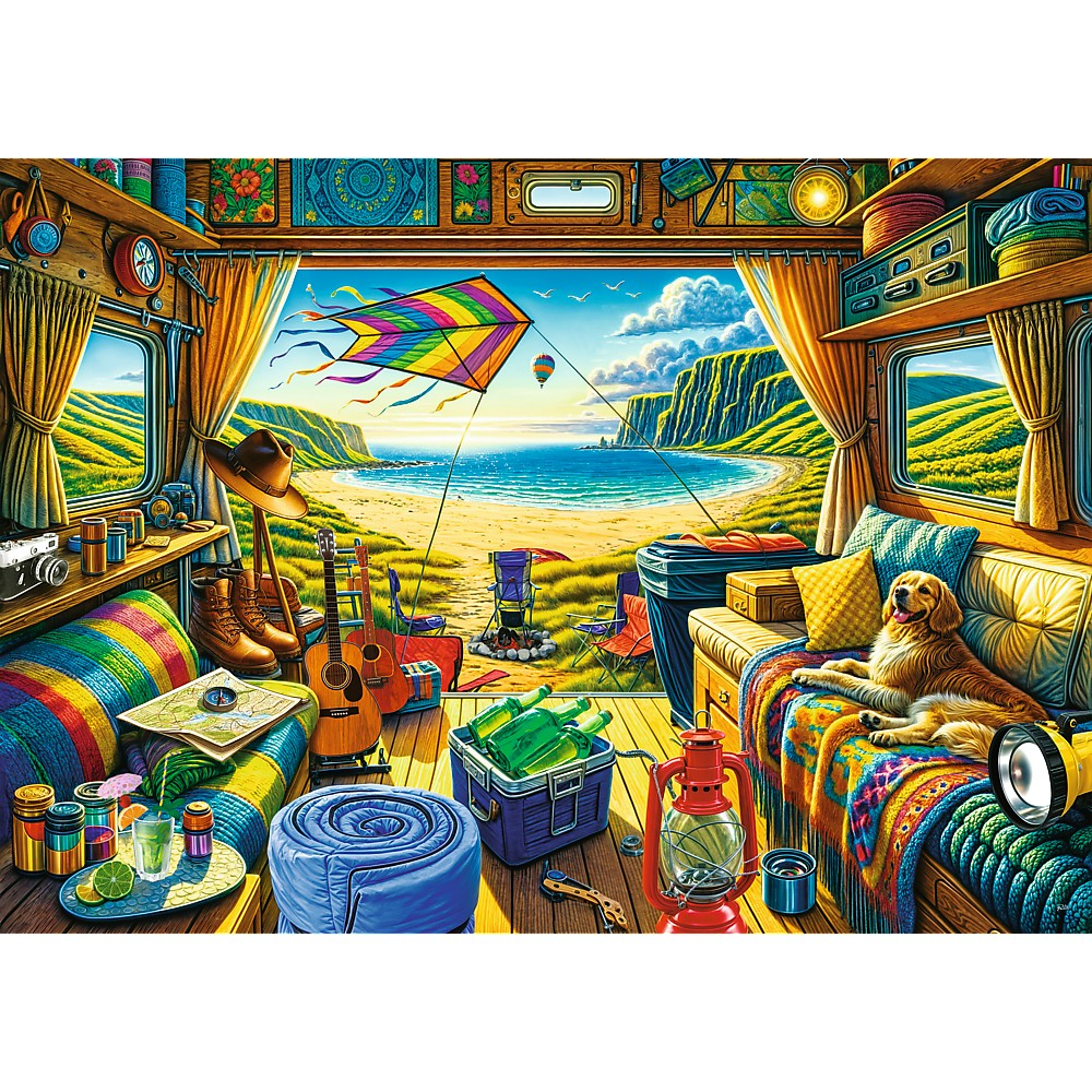 Puzzle trefl 1000 premium plus tea time calatorie cu caravana [2]