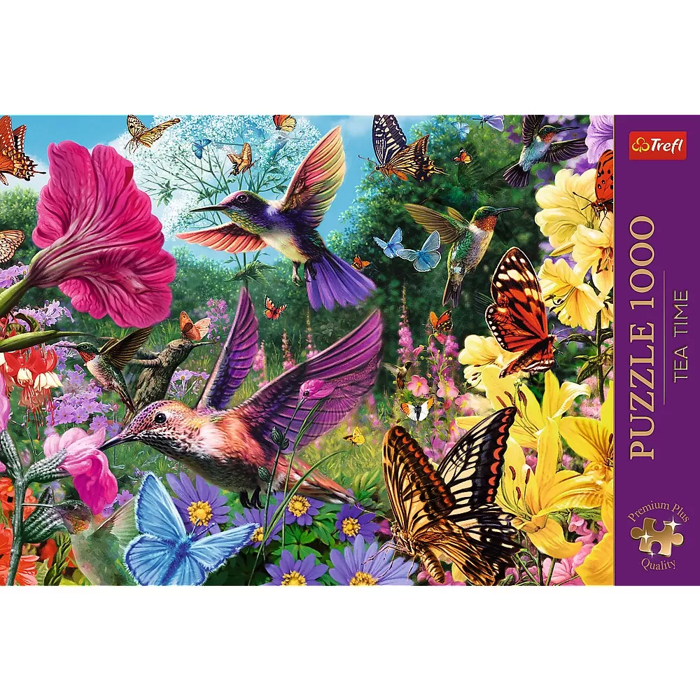 Puzzle trefl 1000 premium plus tea time gradina cu colibri [3]