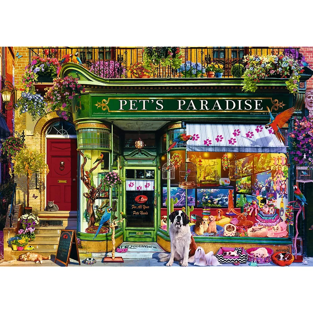 Puzzle trefl 1000 premium plus tea time paradisul animalelor [2]