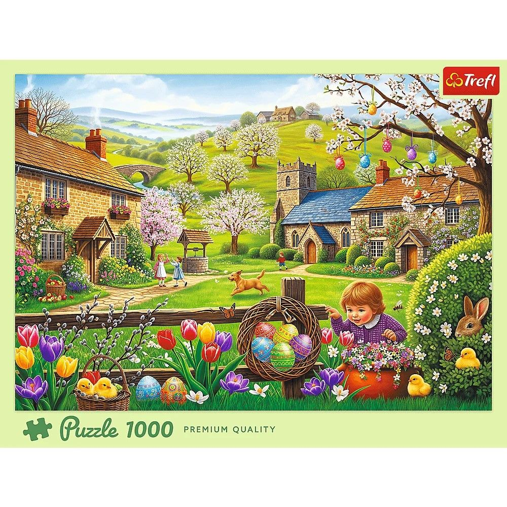 Puzzle trefl 1000 vanatoare de oua de paste copii varsta 12 ani - +15 ani [3]