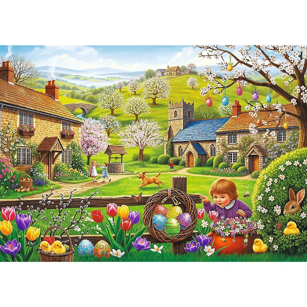 Puzzle trefl 1000 vanatoare de oua de paste copii varsta 12 ani - +15 ani [2]
