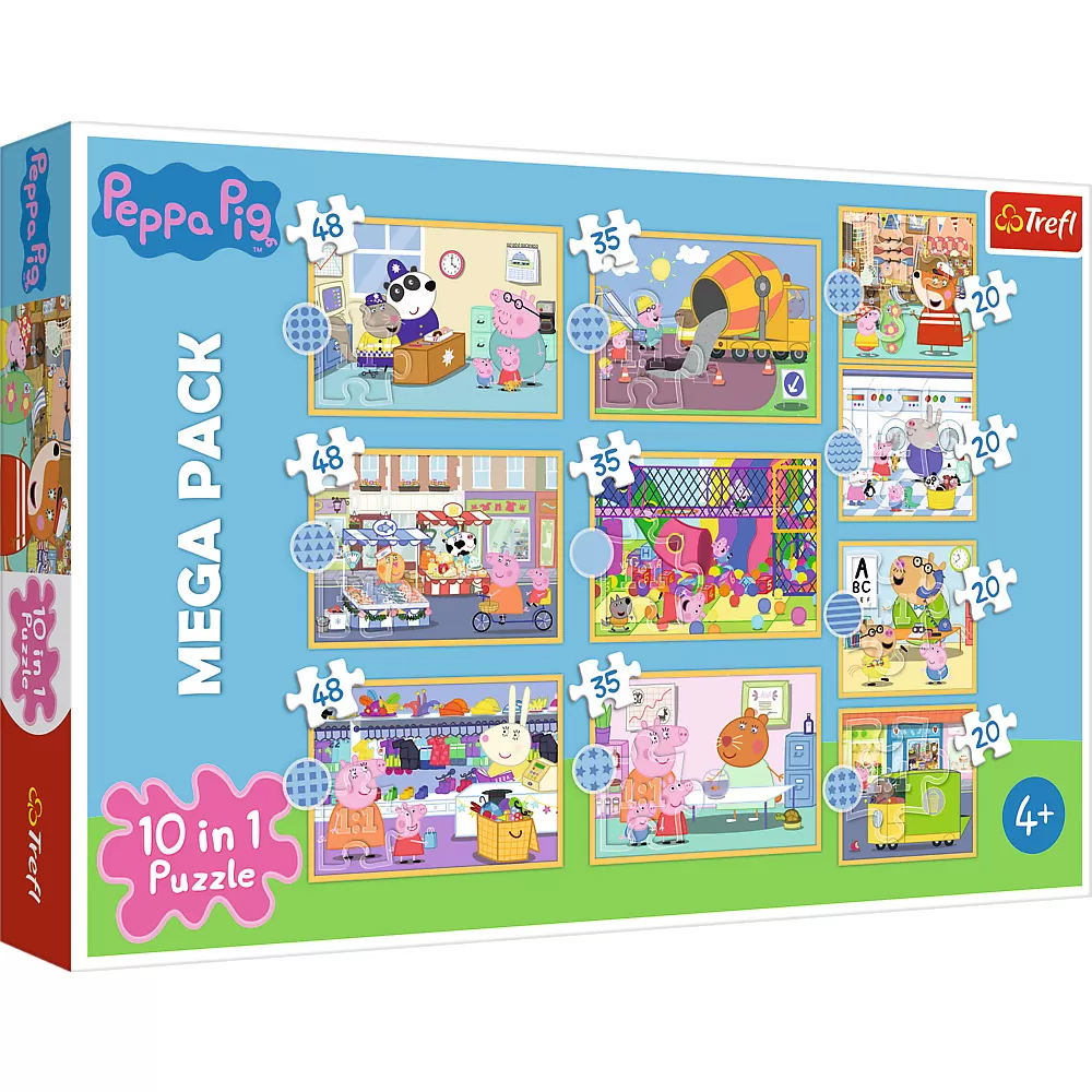 Puzzle trefl 10in1 intalneste-o pe peppa pig [1]
