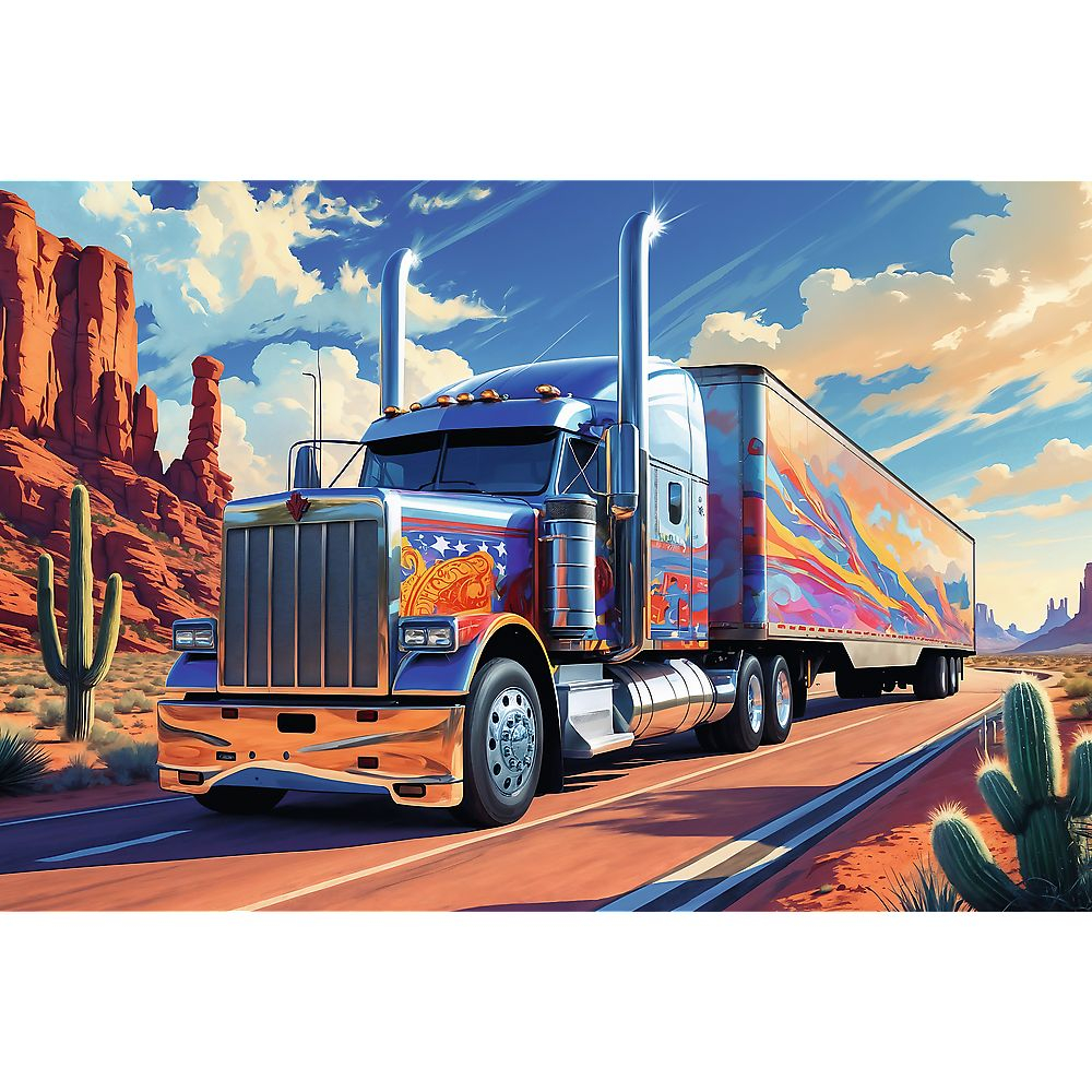Puzzle trefl 160 camion pe drum copii varsta 6 ani - 10 ani [2]