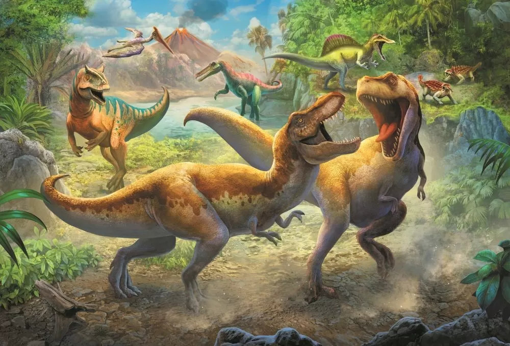 Puzzle trefl 160 tyrannosauri in lupta [2]