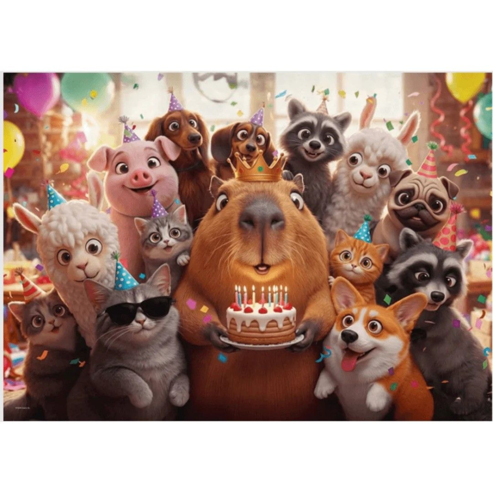 Puzzle trefl 200 capibara si tort de ziua de nastere [2]
