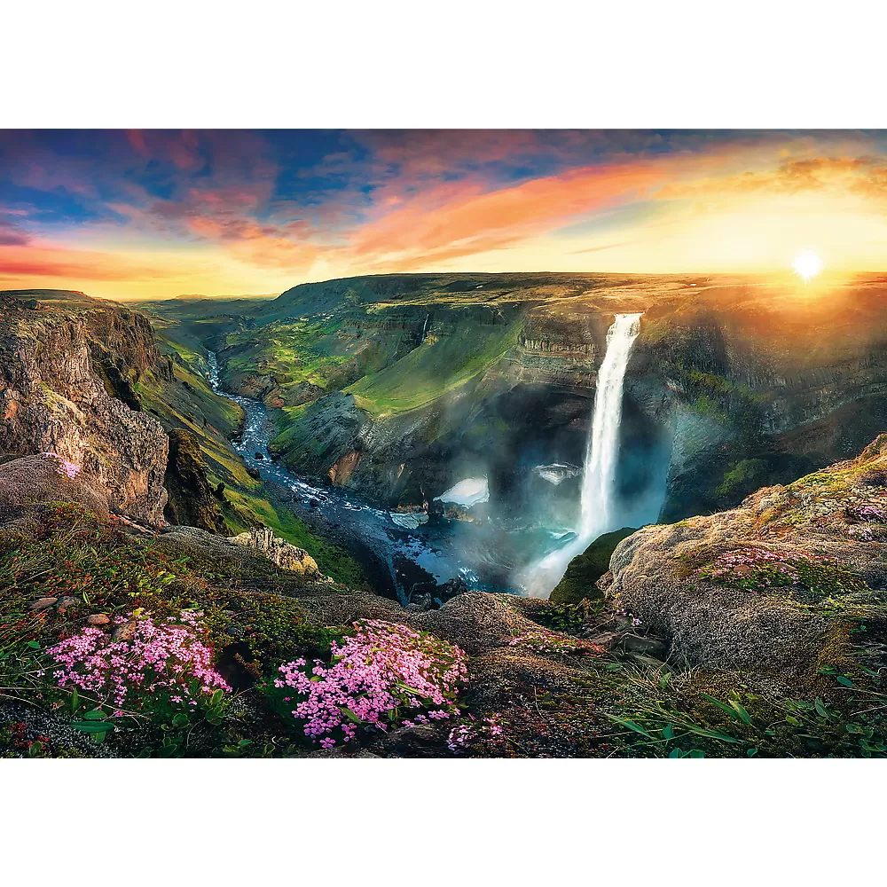 Puzzle trefl 2000 cascada haifoss isalnda [2]