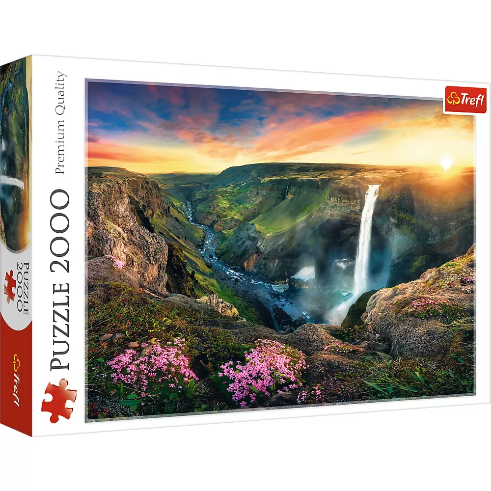 Puzzle trefl 2000 cascada haifoss isalnda [1]