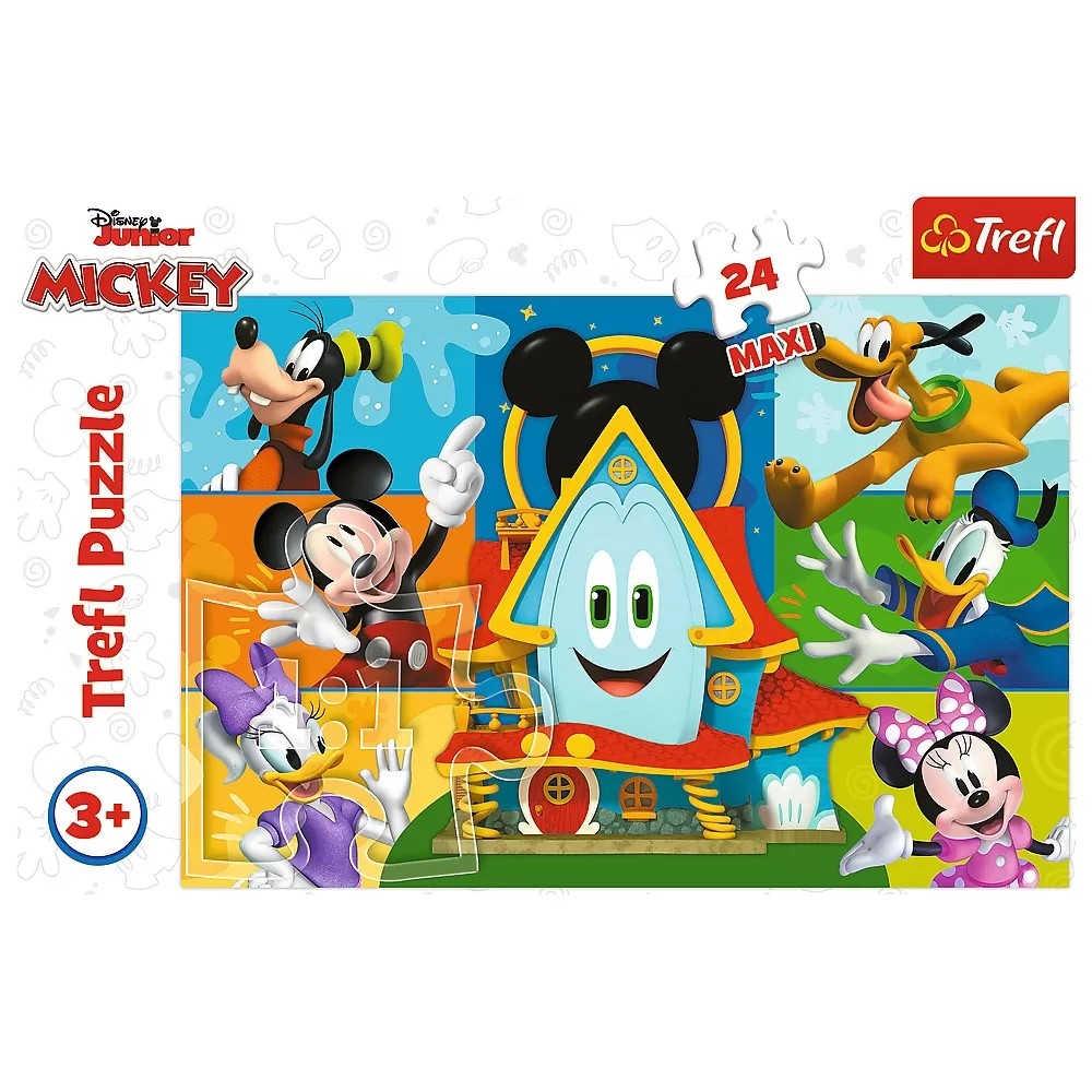 Puzzle trefl 24 maxi mickey mouse casa prietenilor amuzanti [3]