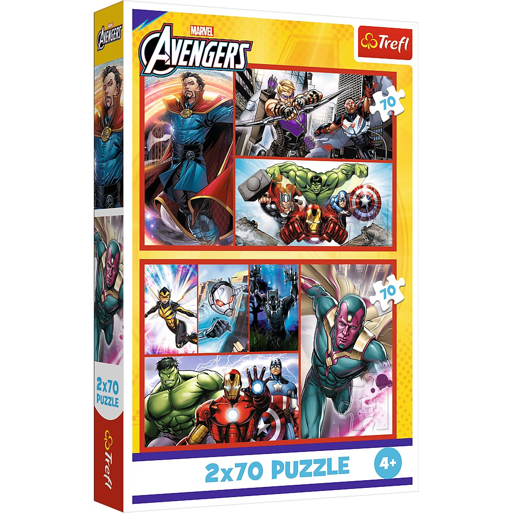 Puzzle trefl 2x70 marvel avengers misiunea super eroilor marvel avengers [1]