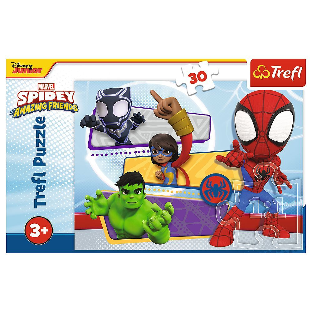 Puzzle trefl 30 marvel spidey si prietenii sai uimitori curajosul spider man copii 3 ani - 7 ani [3]