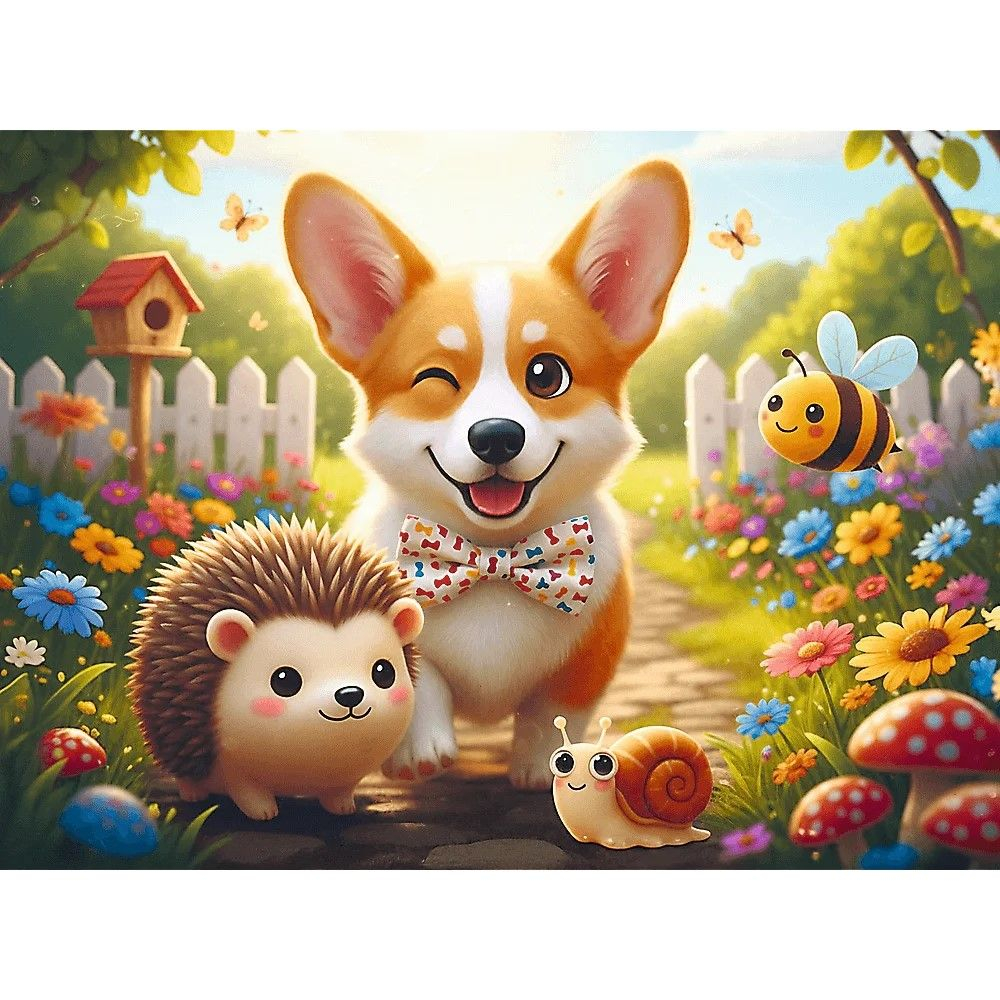 Puzzle trefl 30 o zi cu corgi  copii varsta 3 ani - 7 ani [2]