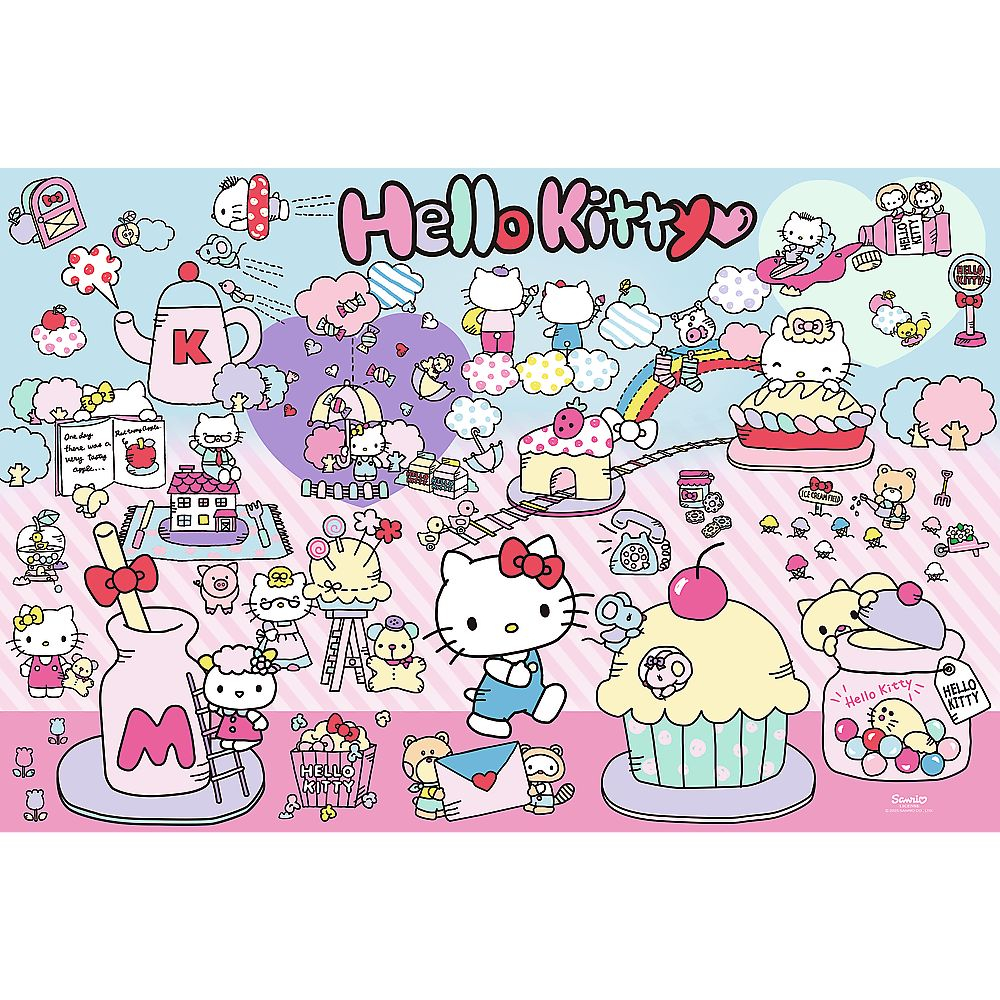 Puzzle trefl 300 descopera lumea lui hello kitty copii varsta 8 ani - +15 ani [2]