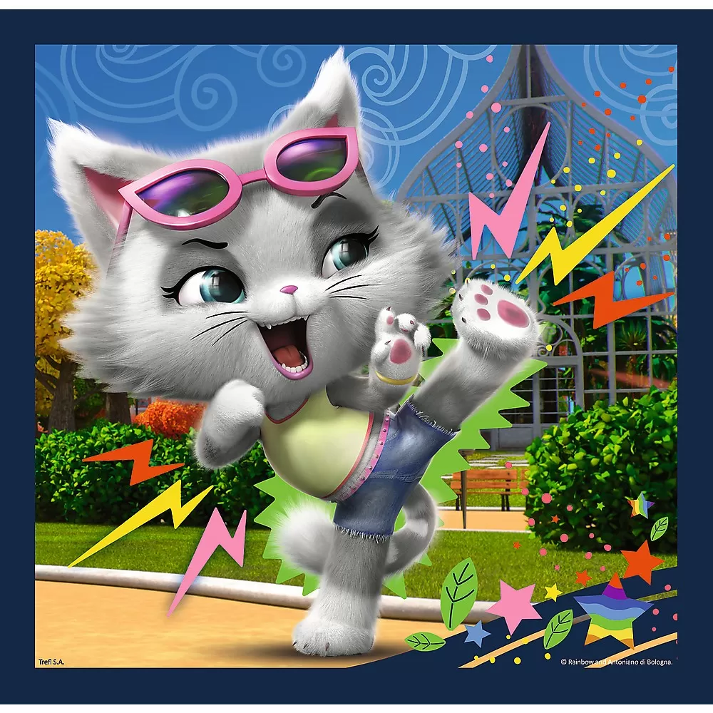 Puzzle trefl 3in1 44 cats pisicile dragalase [4]
