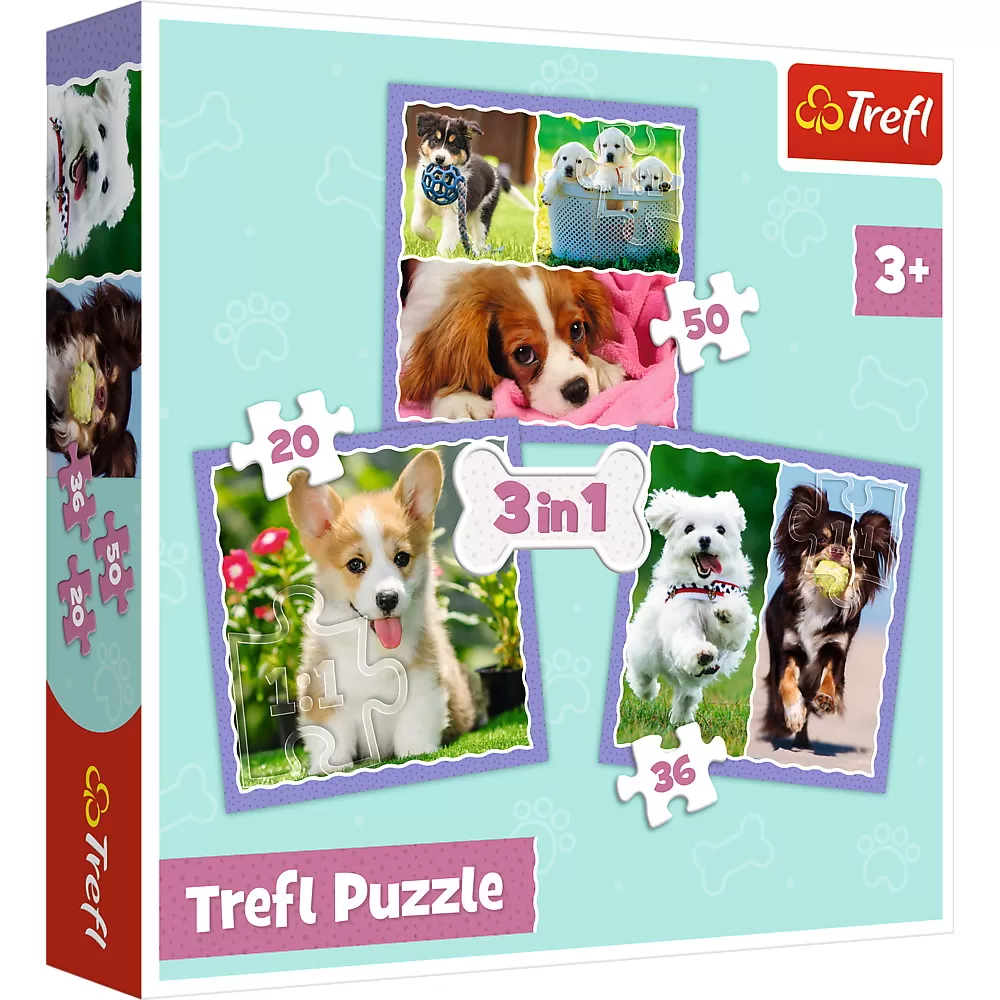 Puzzle trefl 3in1 catelusii adorabili [1]