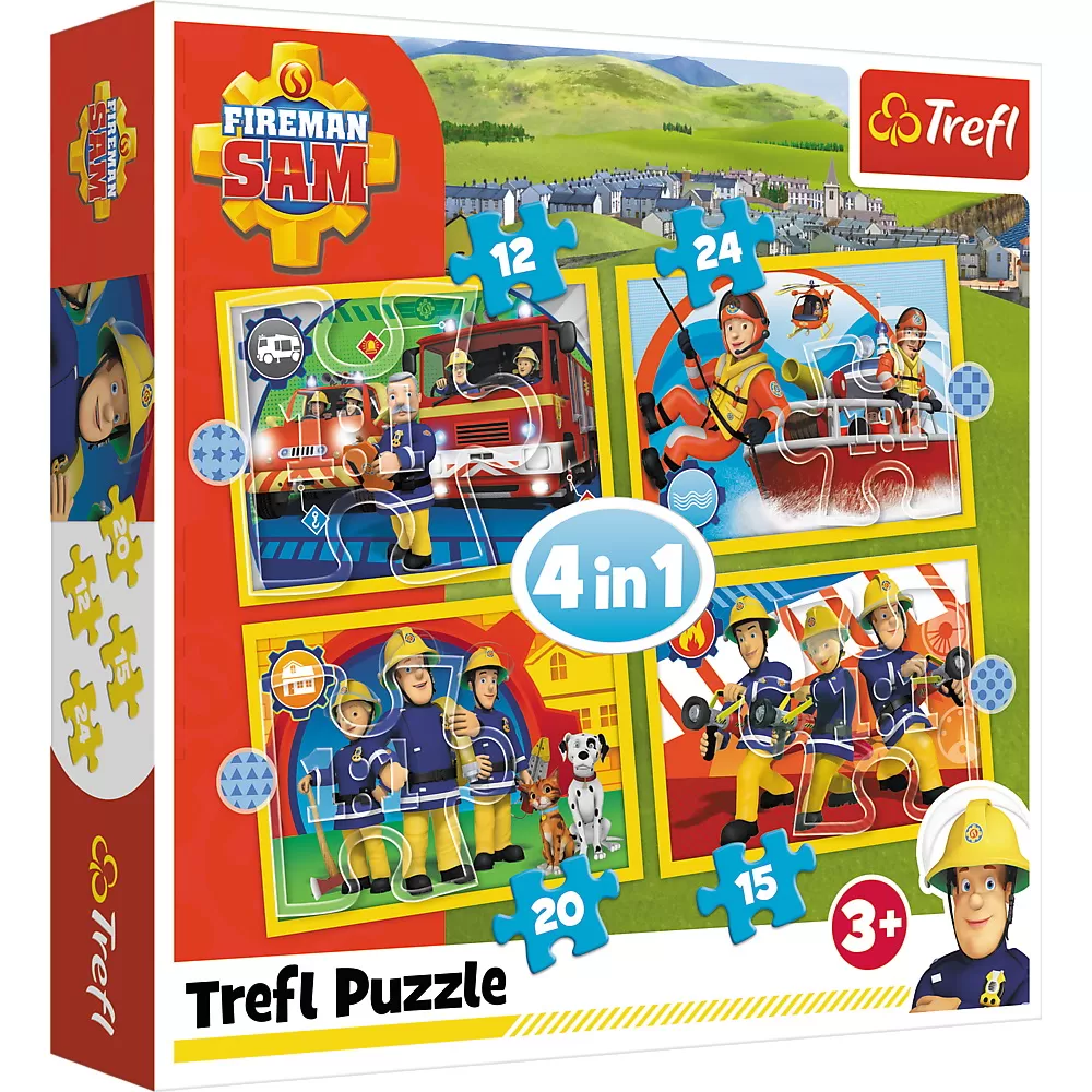 Puzzle trefl 4in1 ajutoarele pompierului sam [1]