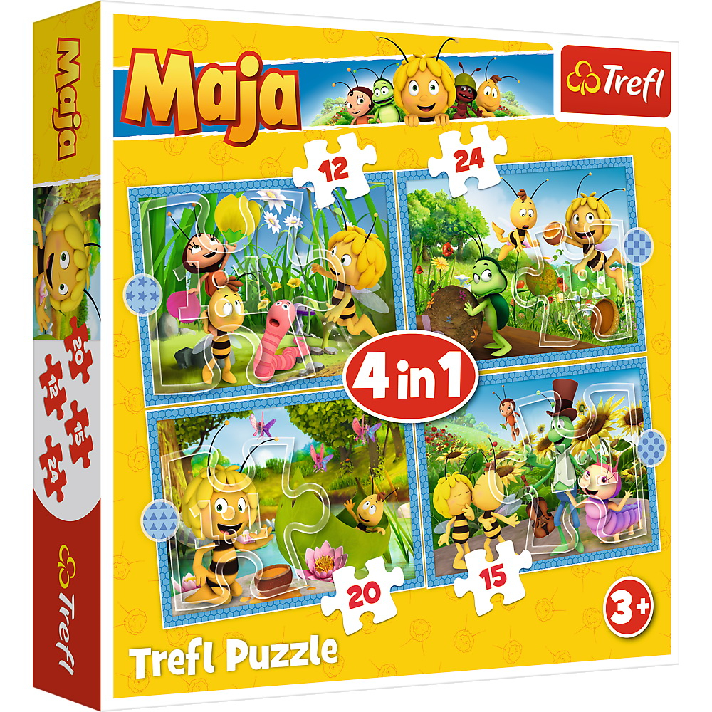 Puzzle trefl 4in1 aventurile albinutei maya [1]
