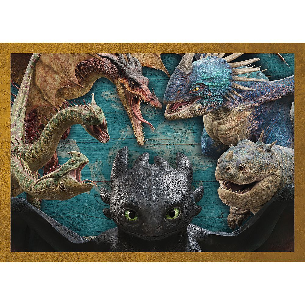 Puzzle trefl 4in1 cum sa iti dresezi dragonul zilele dragonului copii varsta 4 ani - 10 ani [4]