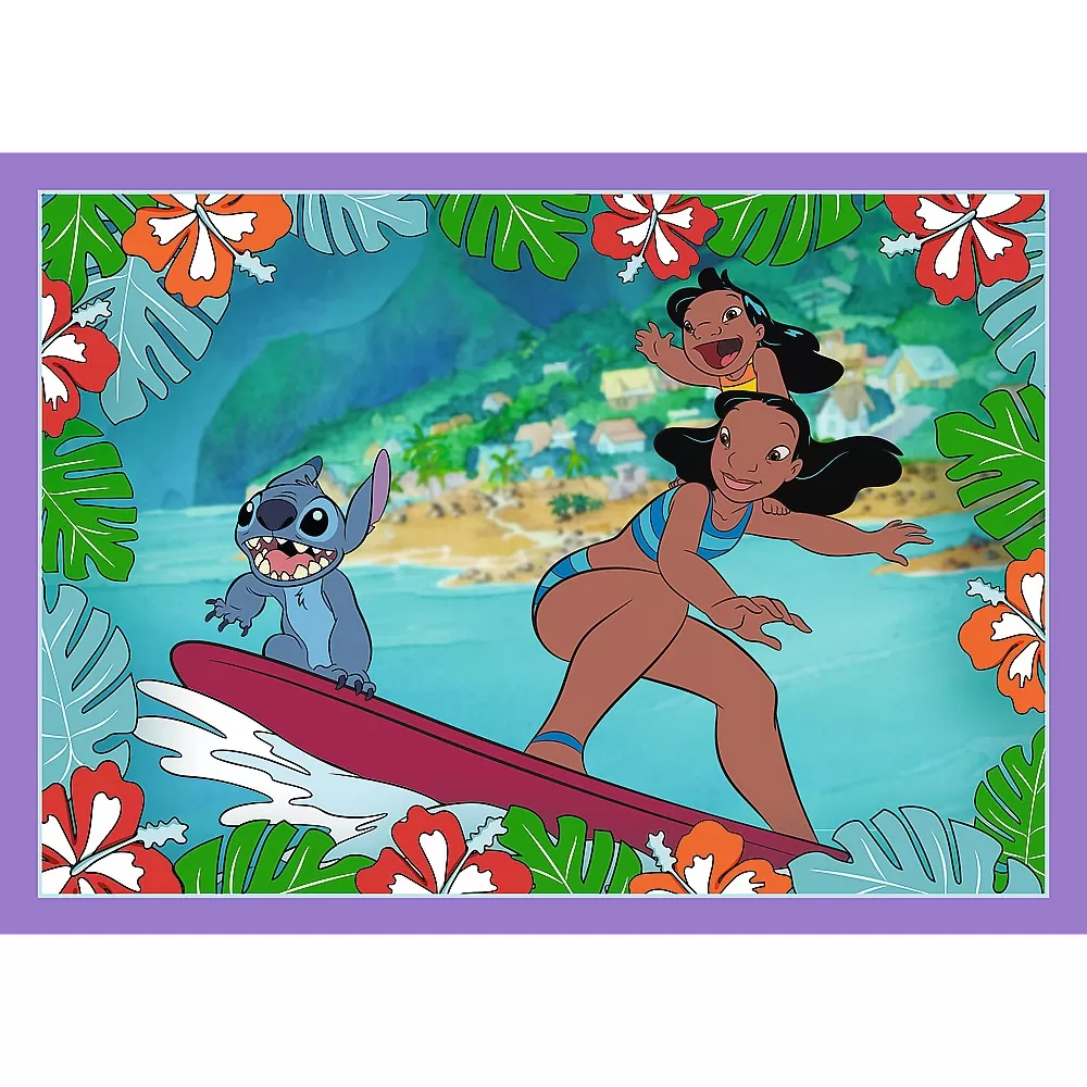 Puzzle 4 in 1 Stitch - Ziua fermecata, Trefl [5]