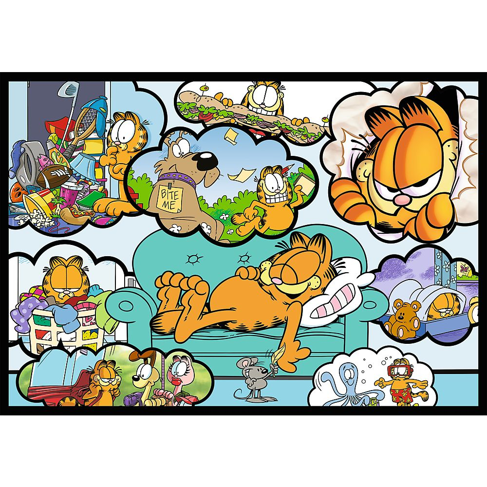 Puzzle trefl 4x250 lui garfield nu ii place ziua de luni [2]