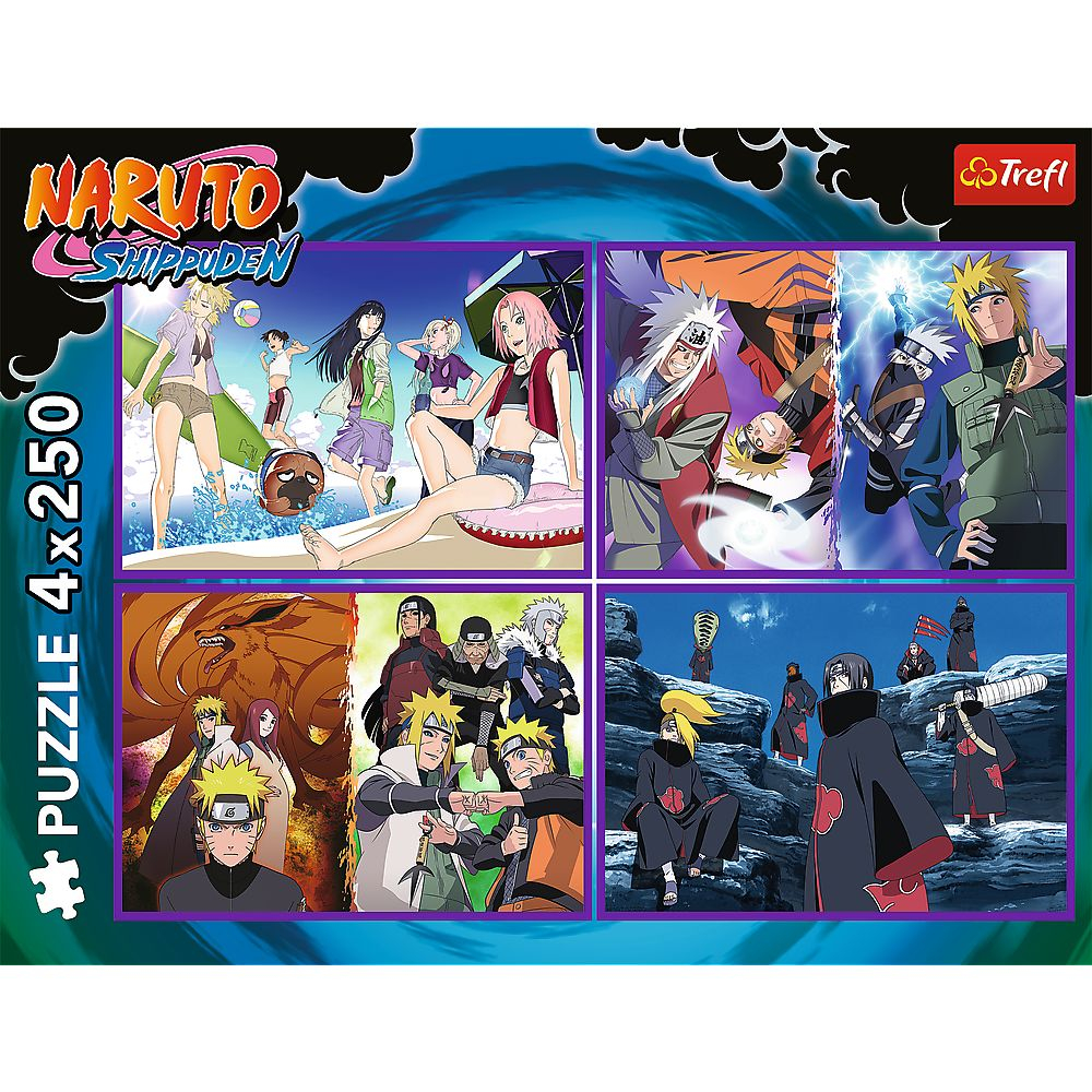 Puzzle trefl 4x250 naruto shippuden aventurile lui naruto uzumaki  copii varsta 10 ani - +15 ani [6]