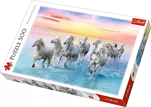 Puzzle trefl 500 cai albi galopand [1]