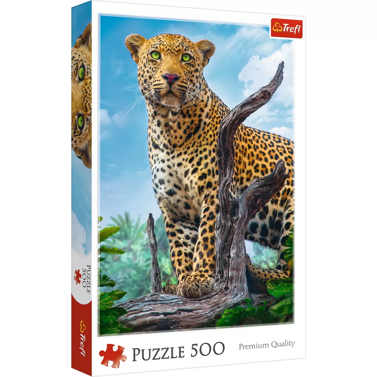 Puzzle trefl 500 leopard in savana [1]
