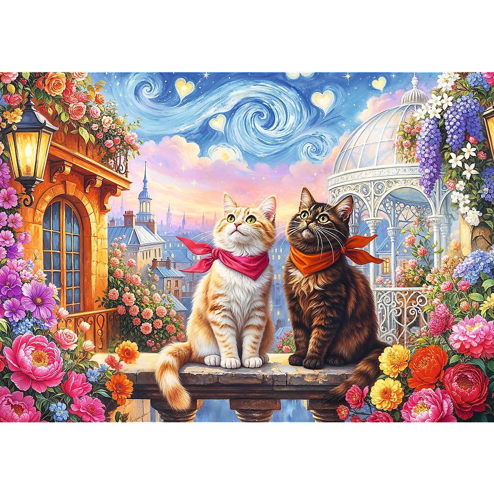 Puzzle trefl 500 pisici indragostite copii varsta 10 ani - +15 ani [2]