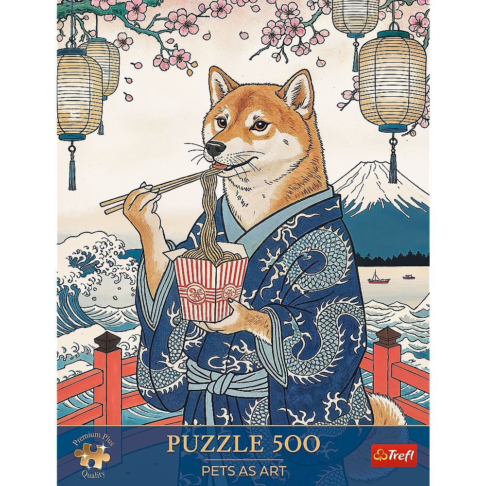 Puzzle trefl 500 premium plus pets as art meditatia cu paste a lui shiba  [3]