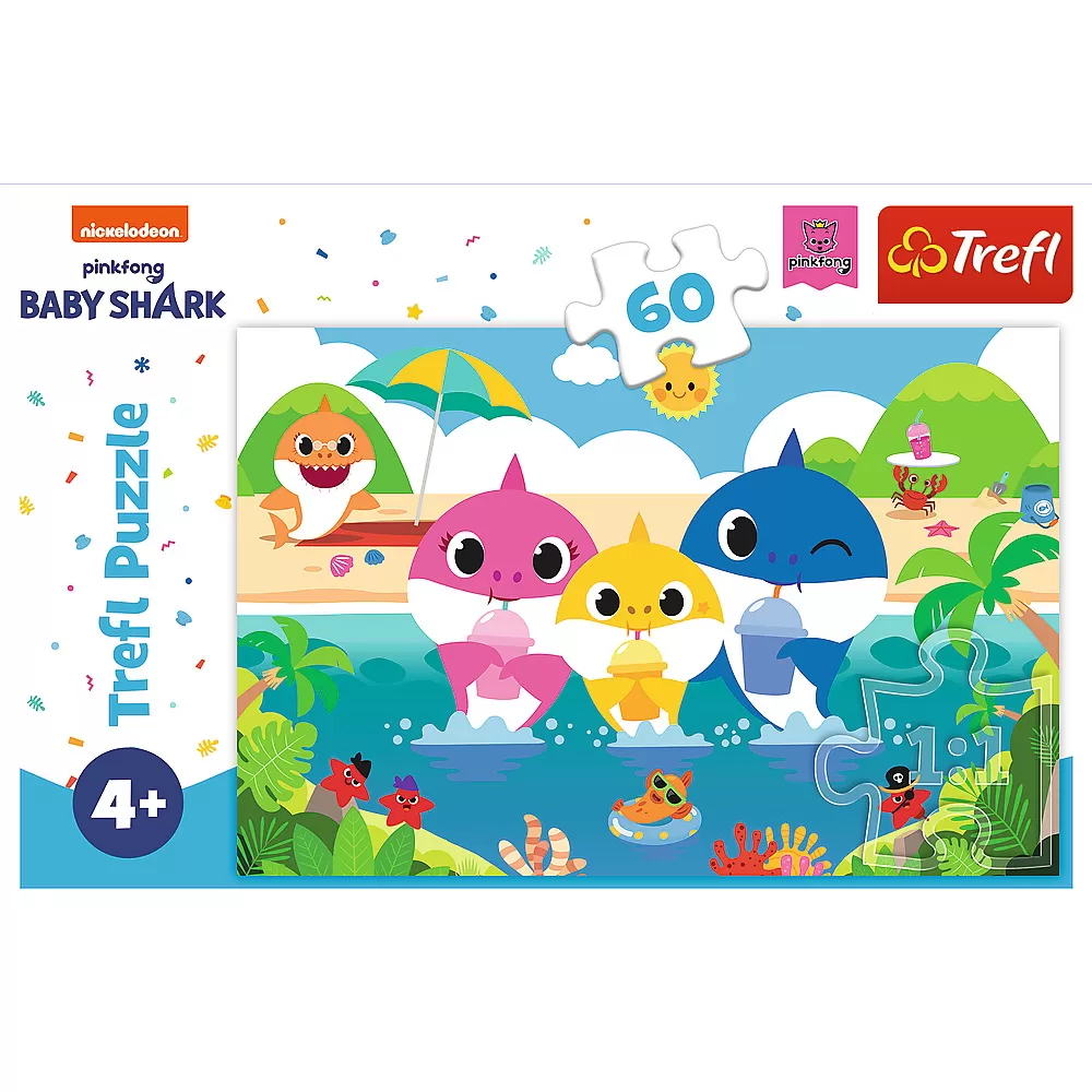 Puzzle trefl 60 baby shark - familia in vacanta [3]