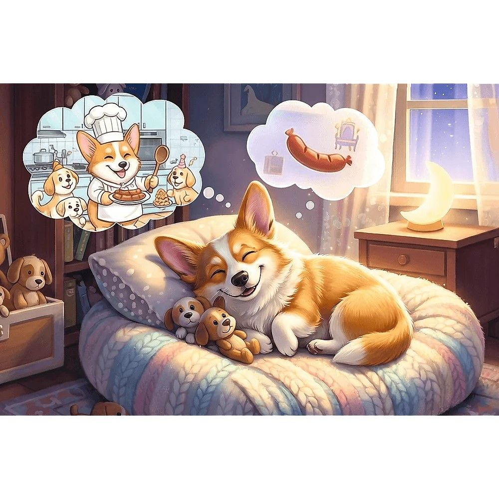 Puzzle trefl 60 corgi in taramul viselor copii varsta 4 ani - 9 ani [2]