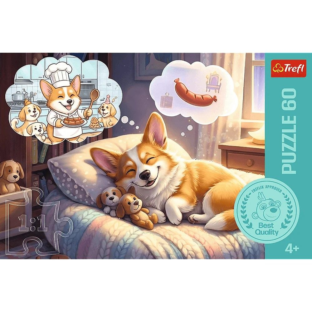 Puzzle trefl 60 corgi in taramul viselor copii varsta 4 ani - 9 ani [3]